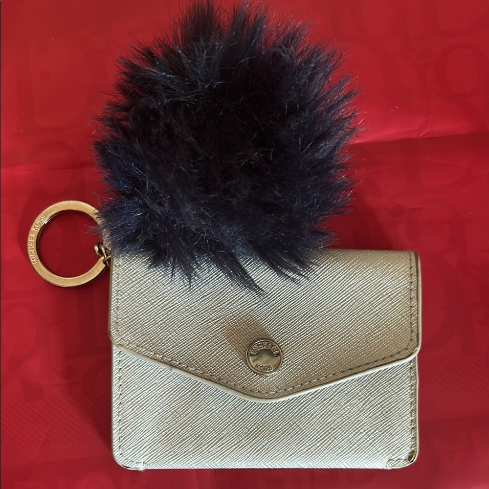 Michael Kors Silver Change Purse/ Key Chain